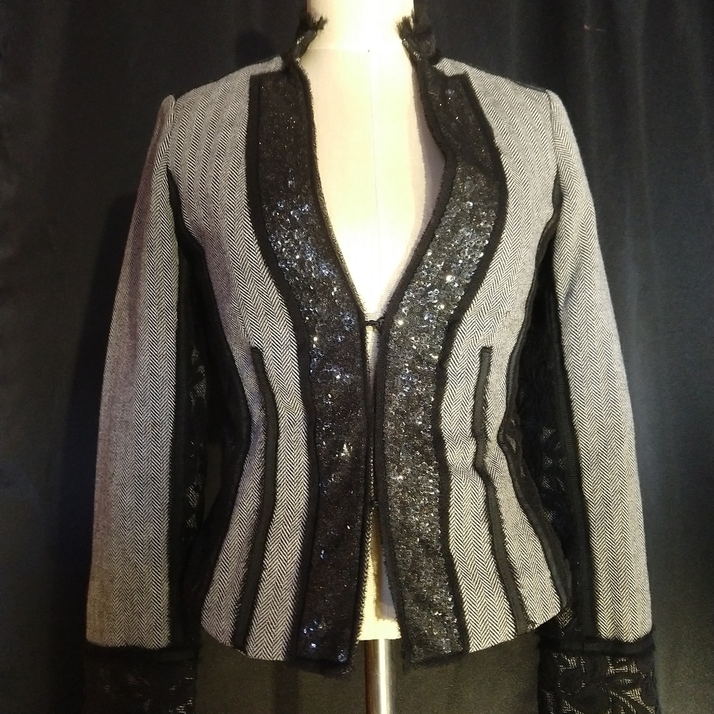 Beautiful WHBM jeweled Blazer
